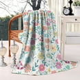 thumbnail image 2 of Pioneer Flower Blanket,Comfortable Soft Flannel Throw Blanket,All Season,Warm Lightweight Blankets for Sofa Bed Couch Living Room Chair,60"x80"(150x200cm), 2 of 4