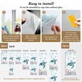 thumbnail image 6 of Teal Sea Turtle Coastal Window Privacy Film, Summer Beach Ocean Coral Static Cling UV Sun Blocking Heat Control Window Tint Day and Night, Non-Adhesive One Way Windows Privacy Cover 19.6''x39.3'', 6 of 7