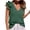 Army Green, variant on ZQGJB Summer Womens Tank Tops Loose Fit Casual Ruffle Sleeveless V Neck Solid Color Basic Tees Blouse Oversized Basic Cotton Linen Shirts Blue XXL