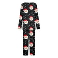 thumbnail image 6 of Hueook Fall Pajamas Women Cute Fall Pajamas for Women Women Christmas Fashionable and Casual Loose Printed Round Neck Button Up Long Sleeved Pants Pajama Set Multicolor XL, 6 of 7