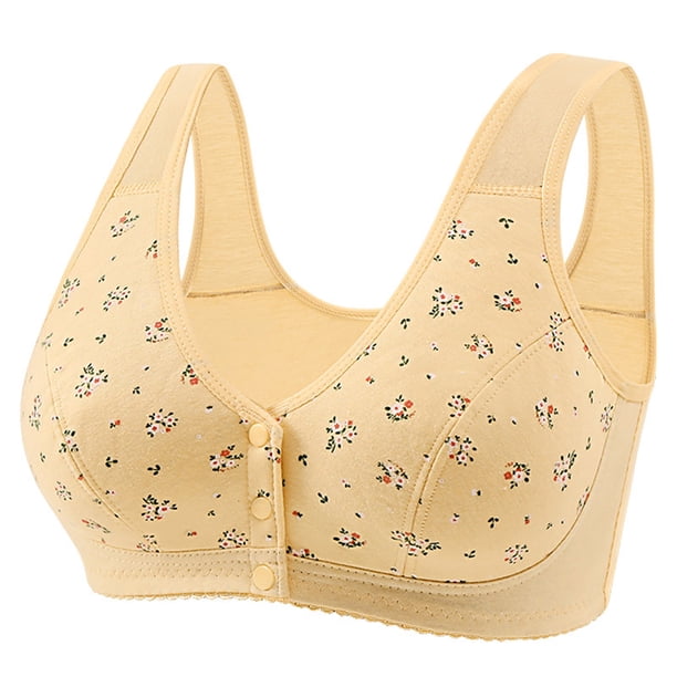 Puntoco Sujetadores sin aros para mujer Sujetadores finos con estampado para mujer, cómodos y ventilados, de talla grande, sin aro de acero
