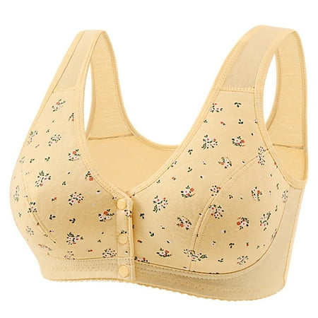 Levmjia Front Close Bras For Women Seamless Wireless Bra Adjustable Straps Breathable Nylon Sports Home Comfort 36B-46CD Black Beige Nude