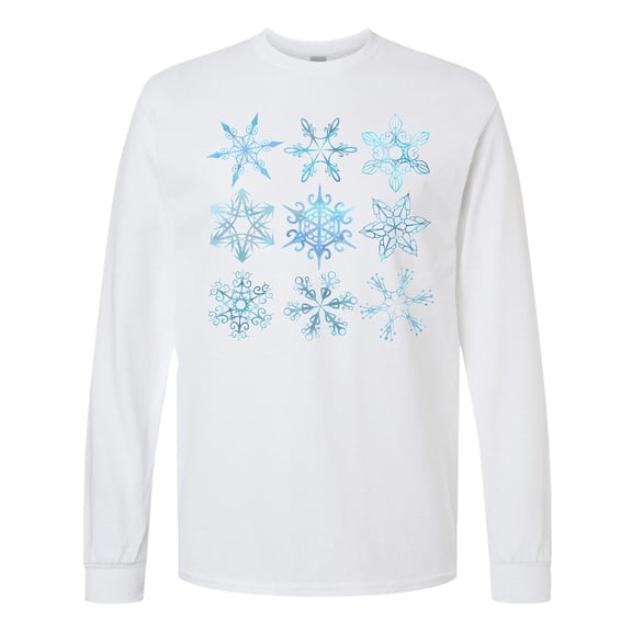Inktastic Winter Snowflakes Long Sleeve T-Shirt