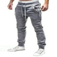 thumbnail image 2 of Men‘s Cargo Combat Work Trousers Sports Gym Jogging Zipper Drawstring Pants, 2 of 2