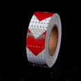 thumbnail image 4 of 25mx5cm Reflective Warning Tape, Reflector Safety Tape For Arrow Orientation, Warning Sign, High Visibility, High Intensity, Arrow In Red And White -, 4 of 5