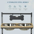 thumbnail image 3 of PawHut Elevated Dog Bowls w/ Stainless Steel Bowls Adjustable Platform, 3 of 8