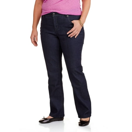 Faded Glory Women's Plus-Size Slim Boot Cut Embellished Jeans - Walmart.com