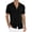 02-Black, variant on Mens Casual Button Down Shirt Summer Short Sleeve Cuban Vacation Beach Shirts