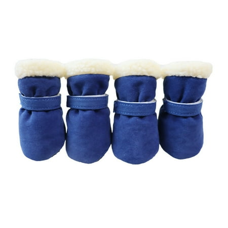 Purrfect 4Pcs Pet Shoes Solid Color Prevent Coldness Soft Sole Fashion Pet Dogs Sneakers Pet Product