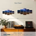 thumbnail image 3 of Elephant Stock Starlit Monument Valley Wall Art - Horizontal Multi Panel Canvas - 5 Pieceliving Room Wall Decor - Photography Nature Multi Panel - Brown And Blue Decor - 29" x 12", 3 of 4