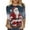 Christmas tops-A201 Multicolor, variant on Xdegoge Christmas Shirt for Women 3/4 Sleeve Santa Funny Graphic T-Shirt Crewneck Vintage Casual Tops Pullover Family Holiday Casual Blouse Gifts 2025 Fall Winter Festival Clothes Fit Party