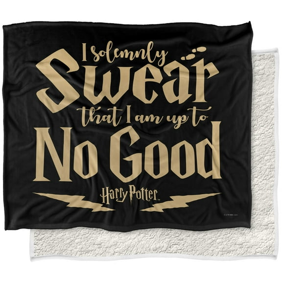 Harry Potter Blanket, 50"x60", No Good Silky Touch Sherpa Back Super Soft Throw Blanket