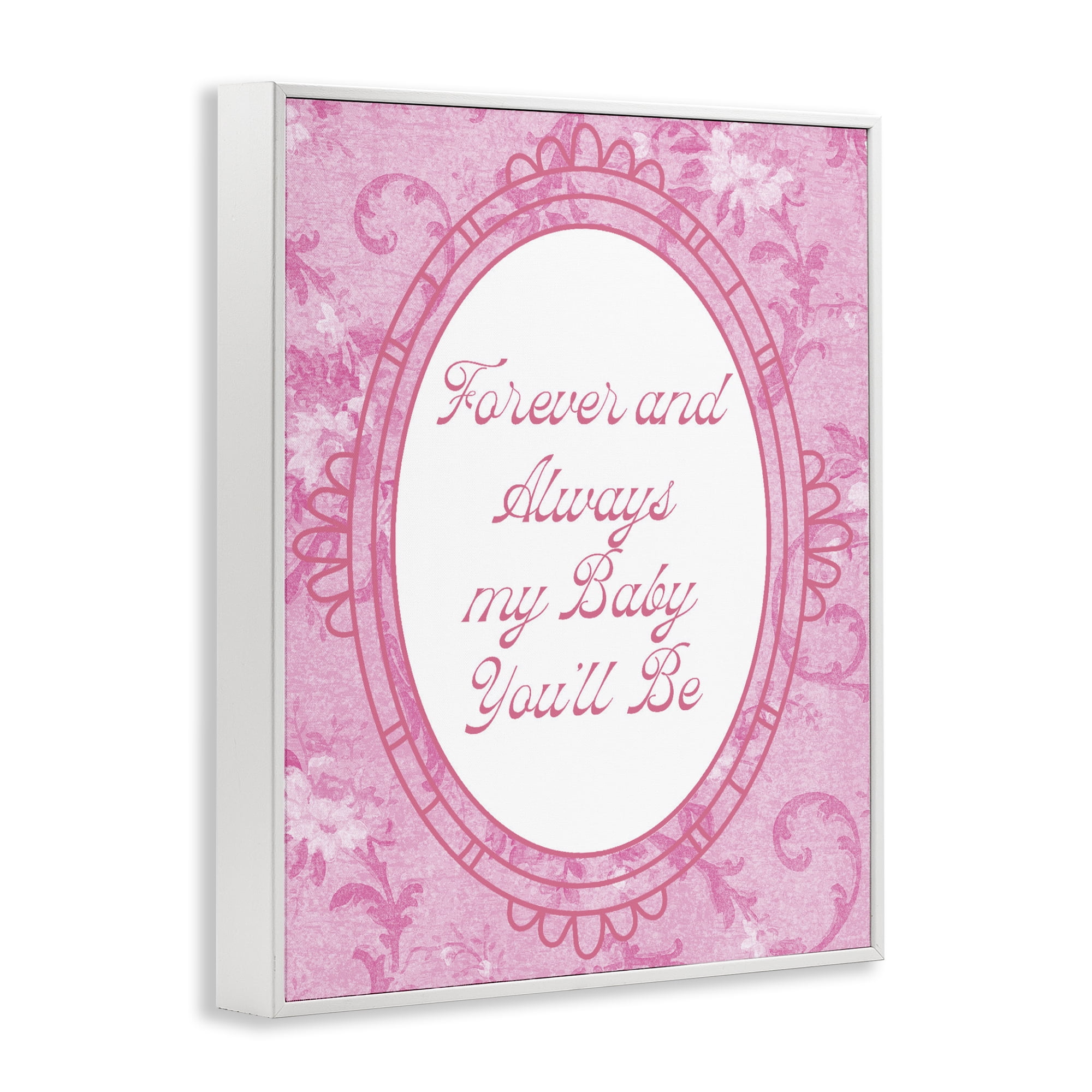 Stupell Industries Forever & Always My Baby White Framed Giclee Art, design by Lil' Rue