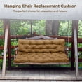 thumbnail image 5 of Hanging Chair Replacement Cushion, Outside Bench Cushion with Backrest, 2-3 Seater Cushion with 8 Ties for Outdoor Furniture, 59 x 39 x 4 Inches Porch Hanging Chair Cushion Garden Bench, 5 of 6