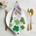 thumbnail image 2 of St Patricks Day Cloth Napkins, Shamrock Grey Green Spring Modern Leaf Washable and Reusable Dinner Napkins Set of 4, Table Napkin for Kitchen Party Birthday Wedding Hotel Housewarming 20"x20", 2 of 9