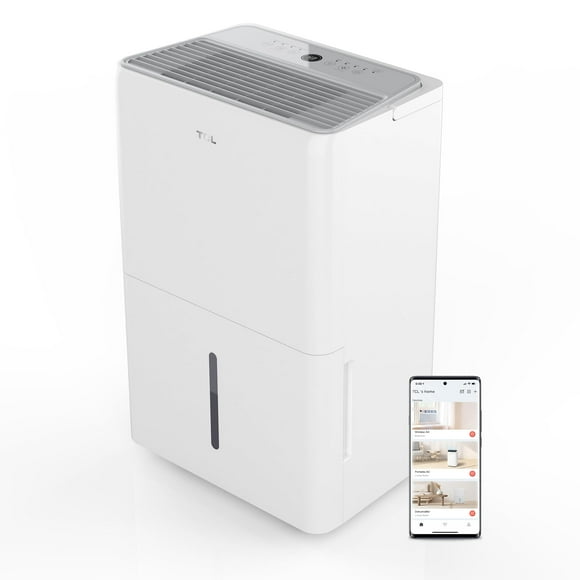 Deshumidificador TCL Smart de 50 pintas, 4500 ml, 2024 Energy Star