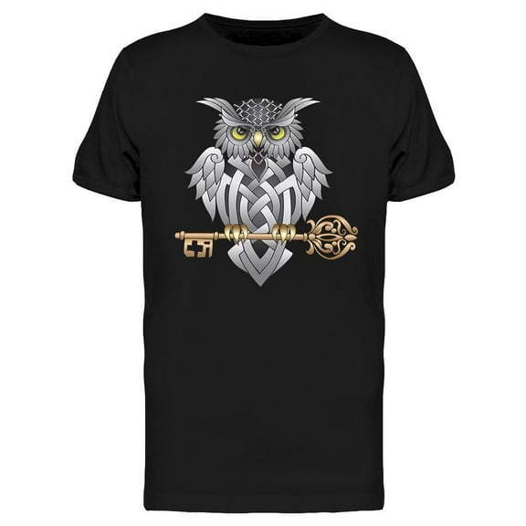 Celtic Owl Design T-Shirt Men -Image by Shutterstock, Male Medium