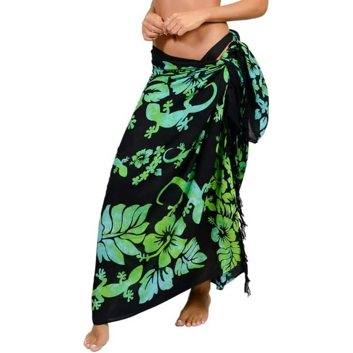Hawaii Nude Beach Babes - INGEAR Beach Long Batik Sarong Womens Swimsuit Wrap Cover Up Pareo with  Coconut Shell Included - Walmart.com