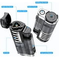 thumbnail image 2 of Torch Lighter Butane Refillable Triple Jet Flame Lighters, Windproof Adjustable with Punch 2 Pack (Without Fuel), 2 of 2