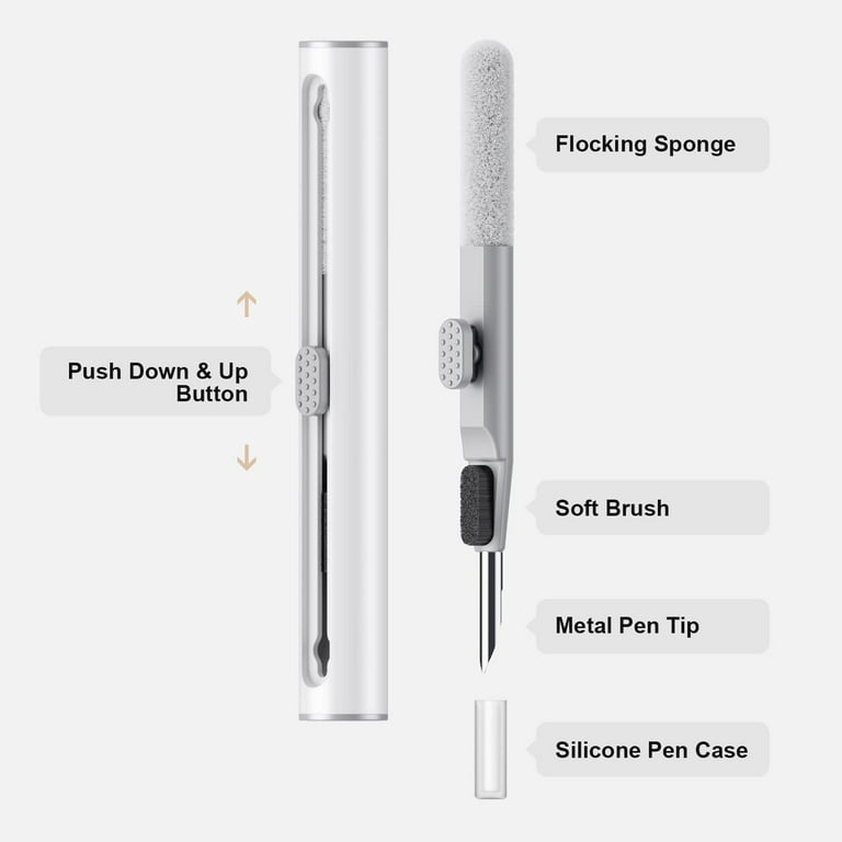  Cleaner Kit for Airpod,Supfine Airpods Pro Cleaning  Pen,Multi-Function Cleaner Kit Soft Brush for Phone Charging  Port,Earbuds,Earpods,Earphone,Headphone,  iPod,Case,iPhone,ipad,Laptop(White) : Electronics