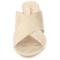 thumbnail image 2 of BLISSFUL STEP Mules à Talon Épais à Brides Croisées pour Femmes Sandales à Enfiler, 2 of 6
