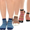 thumbnail image 3 of TeeHee Flip Flop Big Toe Cotton Socks 3-Pairs Pack (Mini Stripe), 3 of 6