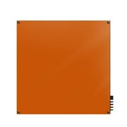 Ghent HMYSN44MR Harmony Glass Whiteboard with Square Corners, 4 x 4 ft. - Marigold