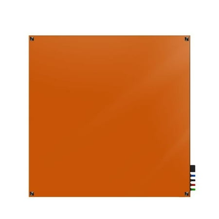 Ghent HMYSN44MR Harmony Glass Whiteboard with Square Corners, 4 x 4 ft. - Marigold