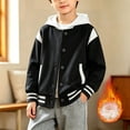 thumbnail image 5 of Grblisyd Kids Fleece Varsity Jackets Girls Boys Long Sleeve Baseball Jacket Lightweight Bomber Coat School Outwear with Pocket, 5 of 5