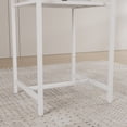 thumbnail image 6 of Xukmct Metal Frame Bar Table with 2 Pack Bar Stools, Wood Top Bar Table Stools Set for Living Room, Dining Room, Bar, White+Brown, 6 of 9