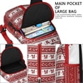 thumbnail image 4 of Sling Backpack,Red Christmas Knitted Pattern Crossbody Bag with Water Bottle Holder,Waterproof Sling Bag for Men/Women with Chest Phone Holder for Hiking,Travel, 4 of 6