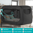 thumbnail image 3 of Large Adult Indoor Blackout Tent, Indoor/Outdoor Blackout Camping Bed Tent, Portable Black Folding Sleeping Tent, Breathable Fabric, Strong Blackout Performance, 3 of 6
