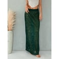 thumbnail image 3 of Douhoow Women Sequins Long Skirts Low Waist Skirts Fashion Party Sparkly Skirt, 3 of 8