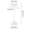 thumbnail image 3 of 55.1in Round Clothing Rack, Clothes Display Rack, Rotatable Garment Rack (White+Log Color), 3 of 13