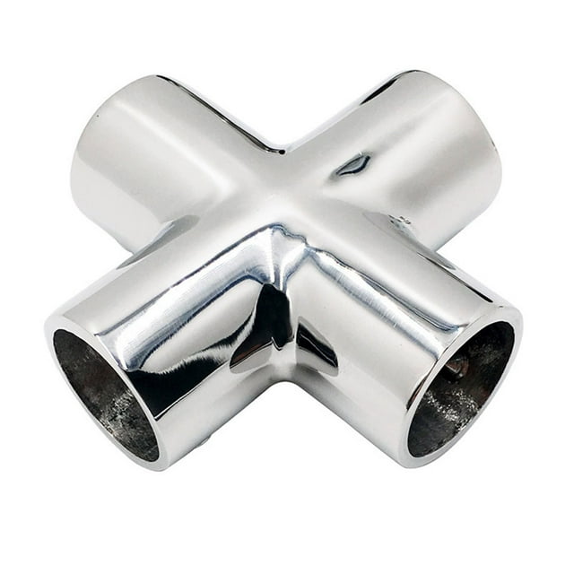 Maoww Crossing Connnetors Steel Delicate Accessory Crossing Pipe Connector Shipping Universal Four-Way Tube Anti-Corrosion 25MM