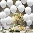 thumbnail image 2 of 100 globos de látex blanco – globos blancos de 10 pulgadas – globos de helio blancos para bodas, fiestas de cumpleaños, festivales, decoraciones navideñas, 2 of 5