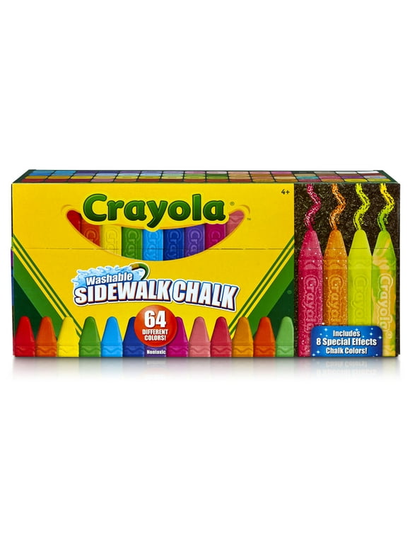 Crayola Ultimate Washable Sidewalk Chalk, 64 Count