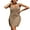 Khaki, variant on Michellecmm Women's Beach Dress Slim Fit V Neck Sleeveless Hollow Out Tank Dress Pullover Beach Cover Up Dress