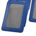 thumbnail image 4 of Factory Faux Leather Vertical Name Tag ID Badge Card Holders Blue 10 Pcs, 4 of 6