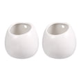 thumbnail image 1 of Shisuyan 2pcs White Wall Hanging Flower Pot Ceramic Succulent Plant Potted for Home, 1 of 8