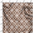 thumbnail image 2 of Soimoi Floral Print, Silk Fabric, Decor Sewing Fabric by The Yard 42 Inch Wide,Decorative Fabric for Shirts Suits Ties, White & Brown, 2 of 6