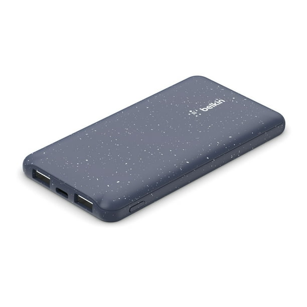 Belkin 10K Power Bank with Rubber Coating, Blue Speckle