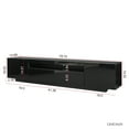thumbnail image 4 of Black Media Cabinet With Lights, Storage For Living Room, Modern Center, W200*d38*h43cm Tv Stand Lights And Drawers, Led Room Entertainment, 4 of 5