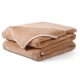 thumbnail image 1 of Easeland Manta Suave Tamaño King Para Todas Las Estaciones, Cálida Y Difusa, De Microfelpa, Ligera, Térmica, Mantas De Forro Polar Para Sofá Cama, Sofá, 90 X 108 Pulgadas, Color Camel, 1 of 5