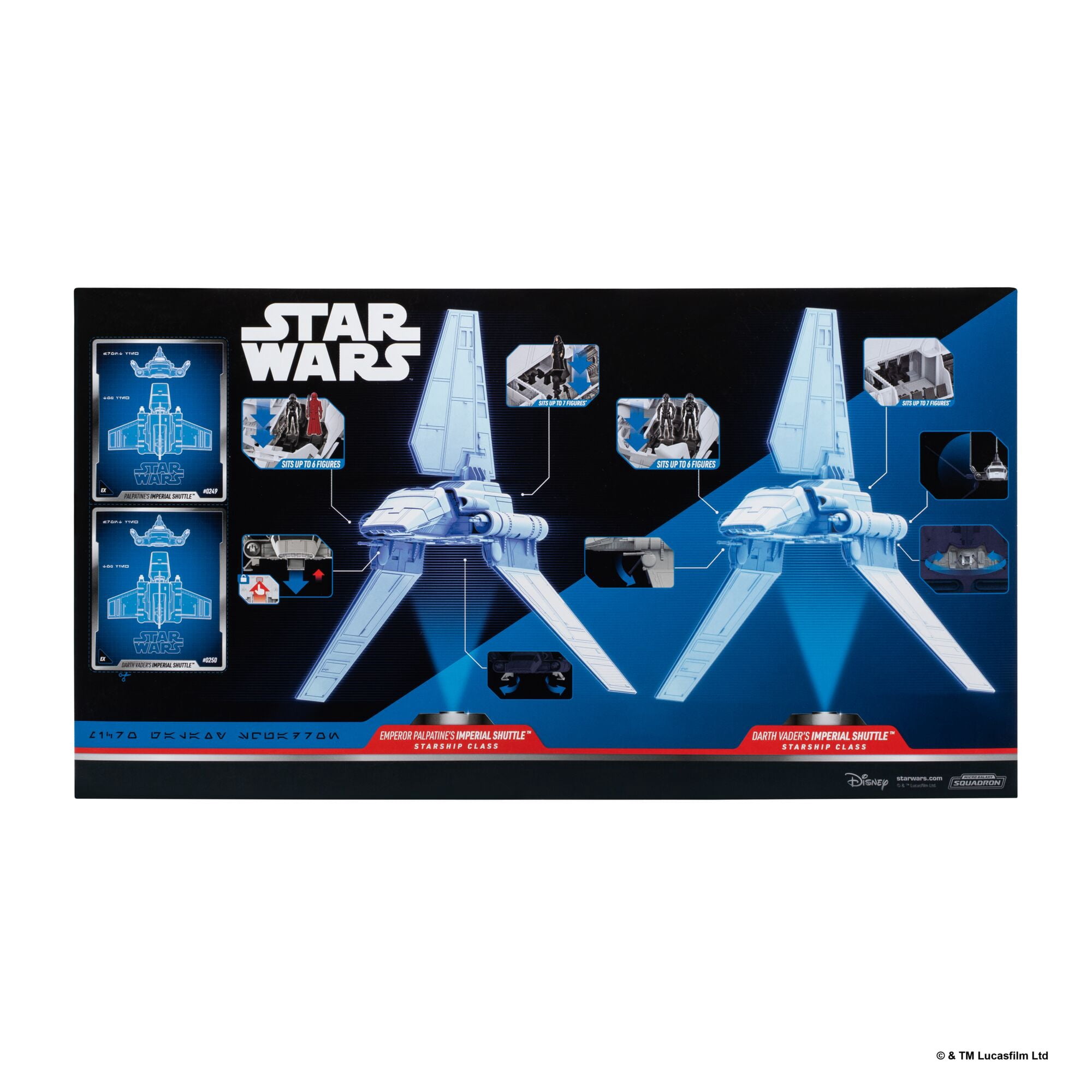 Star Wars™ Micro Galaxy Squadron Imperial Shuttle Battle Pack - Deluxe Set with Two Vehicles and Six 1-Inch Micro Figure Accessories