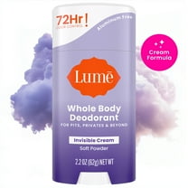 Lume Whole Body Women’s Deodorant - Invisible Cream Stick - Aluminum Free - Soft Powder - 2.2oz