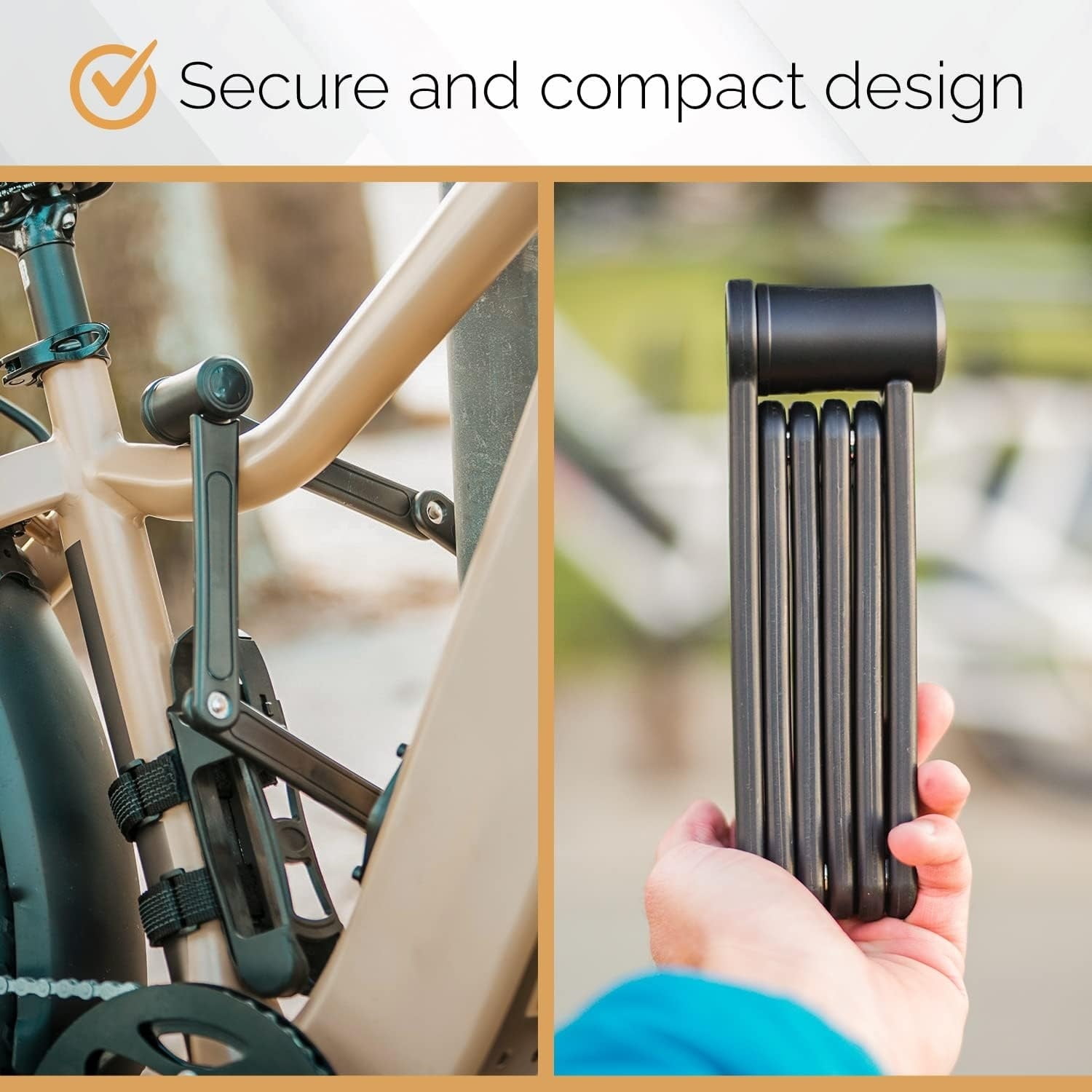 2 Folding Bike Lock Set | Same Key System 4 Keyed Alike Keys, Heavy Duty Hard Steel, Lightweight, Bike Lock for Electric Bike, Electric Scooter, Dirt Bike for Adults with Mounting Case