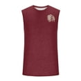 thumbnail image 4 of YUGYXL Tank Tops for Men Fashion Printed Tee Workout Fitness Muscle Shirts Casual Summer Beach Low Cut Going Out T Shirt Wine XXL, 4 of 5