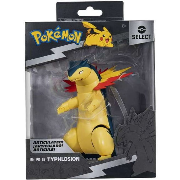 Jazwares Typhlosion Action Figure, Pokemon, 6-inch