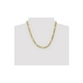 thumbnail image 6 of Gem & Harmony Figaro Chain Necklace in 14K Yellow Gold 20 inches (7.30 mm) for Men, 6 of 7
